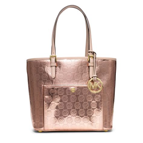 black and rose gold michael kors bag|Michael Kors gold handbag sale.